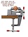 luvilly 1 Pack Mini Table Clamp, Portable Work Vise Small Bench Vise, Craft Repair Tool for Jewelry Making/Electronics Craft/Model Building