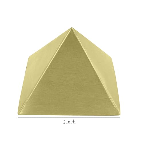 Image of Pure Brass Hollow Pyramid | 2-Inch | Pack of 9 | Boost Positive Vastu Energy for Home & Office | Powerful Remedies for Health & Wealth
