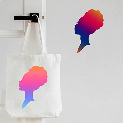 FINGERINSPIRE African Women Queen Stencil Template 29.7x21cm Plastic Woman Head Pattern Drawing Painting Stencils Rectangle Reusable Stencils for Painting on Wood Floor - Image 4