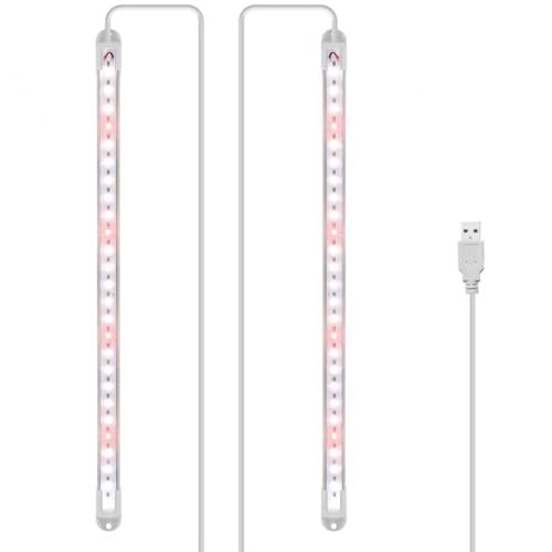 Elftia LED Grow Light Strip for Indoor Plants Full Spectrum Sunlike Plant Lights Growing Lamps for Hydroponics Succulent Veg and Flowers (Not Includes Adapter) - 2 Packs