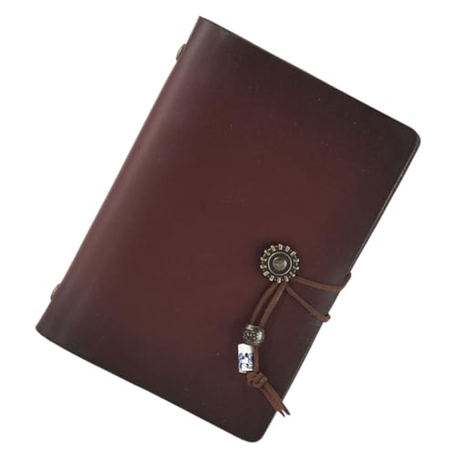 FUNOMOCYA ヴィンテージレザー手帳 ノートカバー付き ルーズリーフメモ帳 軽量携帯可能 書き心地滑らか 交換可能内ページ付き プレゼントにも