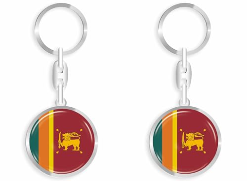 daged RD Porte-clés Sri Lanka avec effet 3D + autocollant, multicolore, 33mm