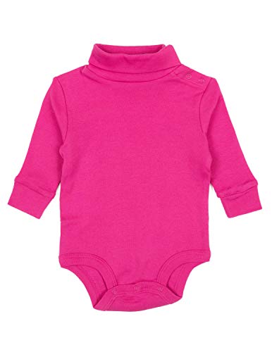 Image of Leveret Long Sleeve Baby Boys Girls Bodysuit Turtleneck 100% Cotton (Size 6 Months-2 Toddler)