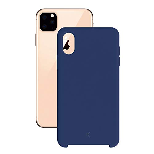 Coque silicone TPU iPhone 11 bleu CONTACT antichoc et antidérapante pour protection maximale