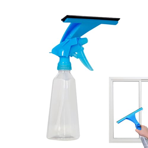 Limpiador de Ventanas – Rasqueta limpiacristales con pulverizador | Herramienta de Limpieza Universal con Mango ergonómico para Espejos y Cristales