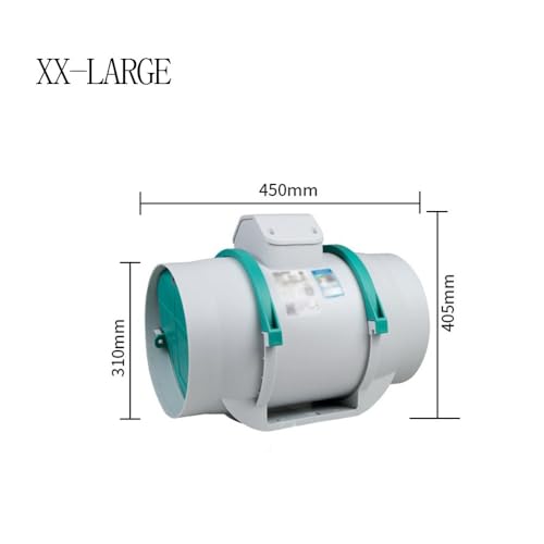 Extractor de aire Yinj1835hh ventilador de conducto industrial para ático, ventilador de extracción para reemplazo de aire interior, tamaño XXL miniatura 2