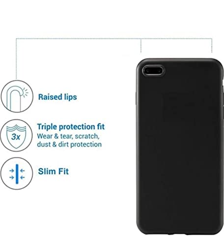 Image of Mobile Back Cover Case for Oppo F7 (Silicone Case|CameraProtection|Black SC1510)