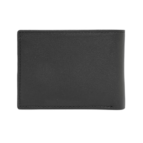 Image of Aeropostale Men's Global Coin Wallet PORUS - Black | Durable Leather | Compact Design & Coin Pocket | Ideal for Gifting