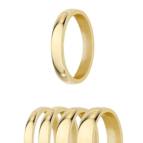 Treuheld | Ring aus Edelstahl | Gold | Ringgröße 54 | Breite 4mm | Damen & Herren | glänzend | Freundschaftsring Verlobungsring Ehering