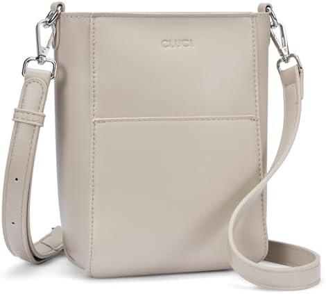 CLUCI Small Crossbody Bags for Women PU Leather Cell Phone Purse Wallet with Adjustable Guitar Strap