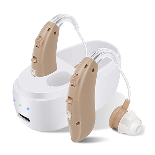 CESLIFF Rechargeable Hearing Aids, Wireless Neckband Amplifier for Seniors and Adults Noise...