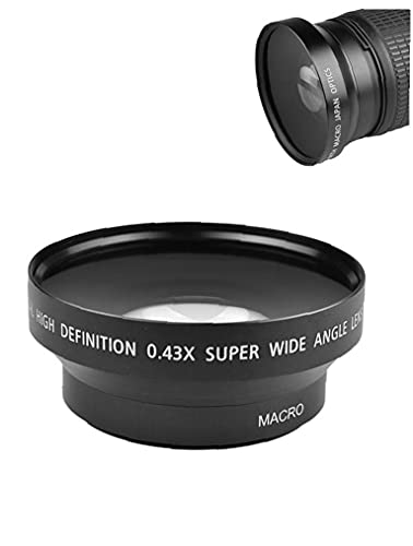 Digitalkameraobjektiv, 0,43x 62 mm Weitwinkelobjektiv Hochauflösendes Objektiv, kompatibel mit Canon Sony mit 2… – Bild 6