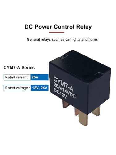 Relais universel CYM7-A 25A : l'interrupteur électrique robuste adapté aux circuits auto 12V 24V. - 5