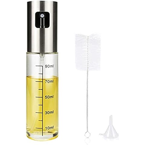 Olive Oil Sprayer for Cooking, 100ml Oil Spray Bottle, Portable Glass Oil Mister for BBQ, Air Fryer, Baking, Roasting, Grilling, Kitchen Gadgets Cover