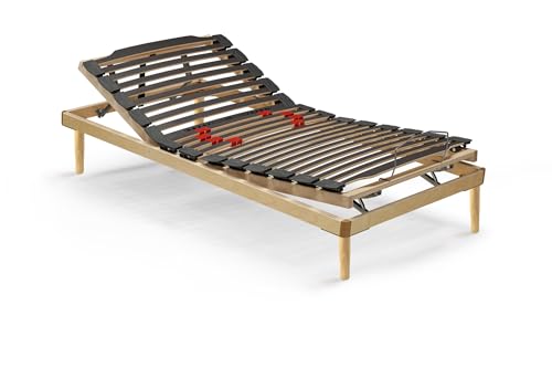 Rete Venus Manuale 26 doghe anti cigolio, 2 snodi, alzata indipendente, sospensioni SEBS, aggancio angolare |100% MADE IN ITALY - DISPOSITIVO MEDICO C1 DETRAIBILE 19%| (Singola (80 x 190))