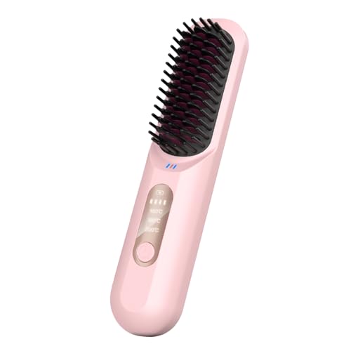 Alisador De Peine Caliente Para Mujeres - Rizador De Pelo Con Cepillo Alisador Ligero Recargable Por,Calentamiento Rápido, Protección Antiquemaduras, Anti Encrespamiento Alisador De Peine Caliente Para Mujeres - Rizador De Pelo Con Cepillo Alisador Ligero Recargable Por,Calentamiento Rápido, Protección Antiquemaduras, Anti Encrespamiento