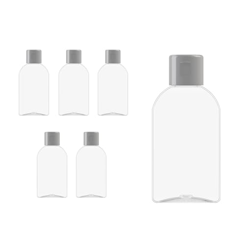 Gepack Pack de 8 botellas de plástico reutilizables de 50 ml ideales para viaje | creadas con material reciclado y energías renovables