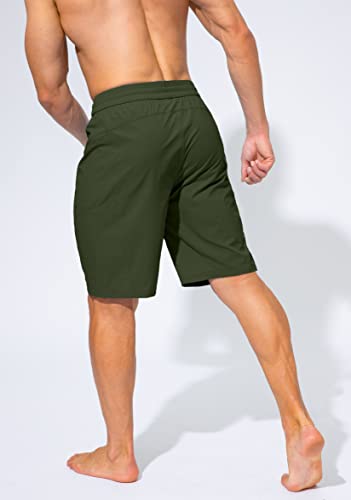 Image of Men's Swim Trunks Quick Dry Board Shorts with Zipper Pockets Beach Shorts Bathing Suits for Men - No Mesh Liner