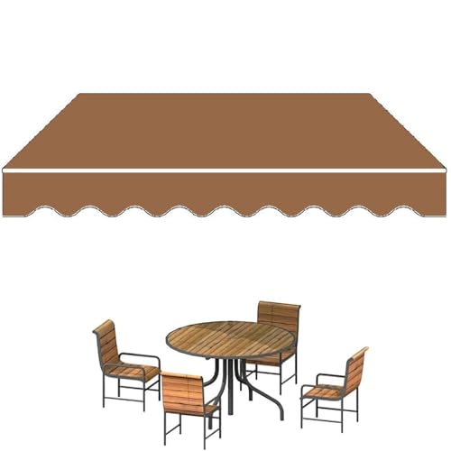 Tela de repuesto de toldo de patio con resistencia climática y tono caqui 2