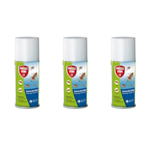 Insecticida DESCARGA TOTAL 150ml - Protect Home. Eficaz contra insectos voladores y rastreros. Ideal para lugares de dificil acceso. Listo para usar. (3)