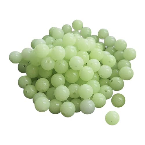 rockible 100 Cuentas Luminosas Acrílicas Que Brillan en La Oscuridad, Cuentas Sueltas para Colgante, 6mm