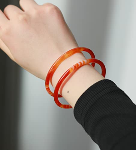 Image of Natural Agate Bracelet Bangle With Gift Box Free