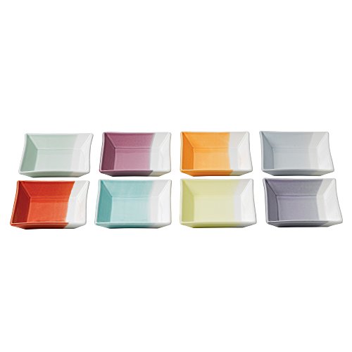 Royal Doulton 1815 1815TW25567-Juego de 8 bandejas cuadradas (12 cm, Porcelana, Brillantes
