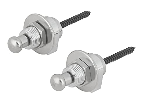s-security Lock Set consta di: 2 x End Pin e 2 x Top Locks (2 botóns per cinturino, con pin) design: cromato (Chrome) per montaggio fisso in la tracolla.