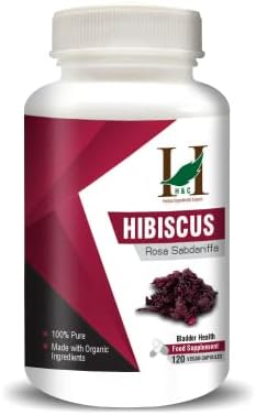 H&C Hibiscus Capsules (Rosa Sabdariffa) - 900mg per Serving, 120 Vegan Capsules | Detoxification