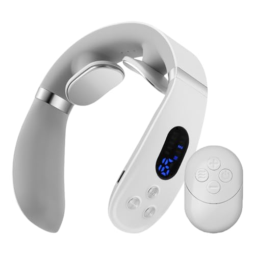Hitburu Masajeador de Cuello con Calor - Masajeador Cervical con Calor y Tecnología de Pulsos - Accesorios De Bienestar Para Mujeres Y Hombres