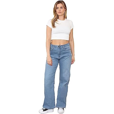 989Zé ENZO Women's Wide Leg Stretch Jeans Cover