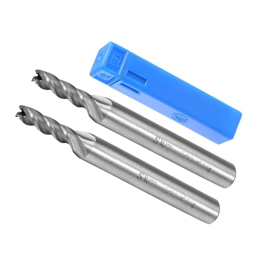 CoCud 4-Flute Spiral End Mill Bits, 5/32