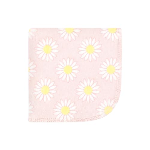 Image of Hudson Baby Unisex Baby Flannel Cotton Poly Washcloths, Lemon Daisy 10 Pack, One Size