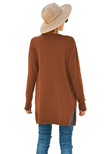 Image of TASAMO Cardigan Sweaters for Women Long Sleeve Open Front Casual Knit Fall Coat Oversized Soft Outwear with Pockets