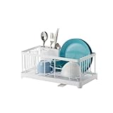 YAMAZAKI Alloy Steel home 2875 Wire Dish Drainer Rack, One Size, White