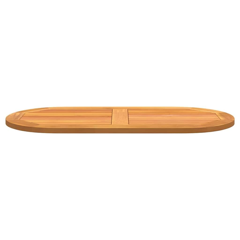 Plateau de table marron - 100 x 50 x 2 cm - Bois massif d'acacia durable - Pour salle à manger, bureau, intérieur et extérieur