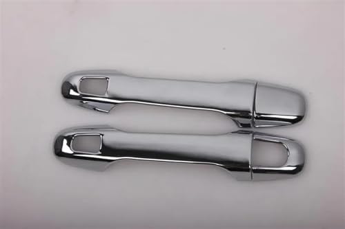 Cubiertas de manija de puerta en acabado plata brillante para Toyota C-HR 2016-2018 en ABS