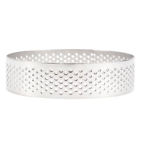 Garneck Molde Redondo de Acero Inoxidable para Tartaletas Moldes para Hornear Tartas Quiches y Mousses Herramienta Repostería Resistente y Fácil de Limpiar