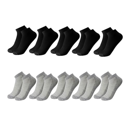 10 Pairs/Lot Breathable Men's Socks Short Ankle Elastic Solid Color Mesh Cotton Business Unisex Sock Plus Size EU38-46