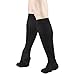 Truform Surgical Stockings, 18 mmHg Compression for Men and Women, Knee High Length, Closed Toe, Black, 2X-Large