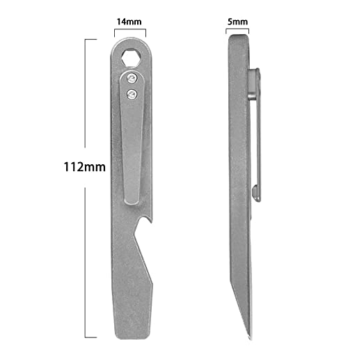 Axuyu Titanium Pry Bar, Outdoor Multi-Functional Pry Bar Edc Tools,Mini Pry Bar With Crowbar, Bottle Opener, Pocket Clip And Keychain Function #TOP1