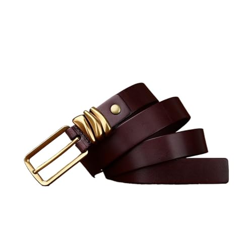 Ceinture rétro en cuir véritable femme pour taille ajustée et jupe cintrée chic