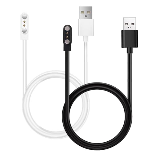 Xininyia Compatible with Letsfit E26 Smart Watch Charger, [2PIN/2Pack] Strong Magnetic Charger USB Replacement Charging Cable 2FT(Not for Other Models)