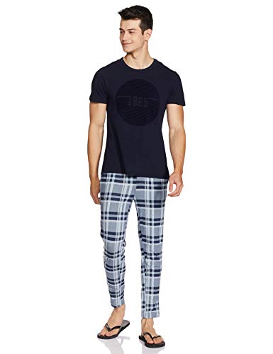 Image of Jockey IM03 Men's Tencel Micro Modal Cotton Elastane Stretch Regular Fit Checkered Pyjama with Side Pockets (Prints May Vary)