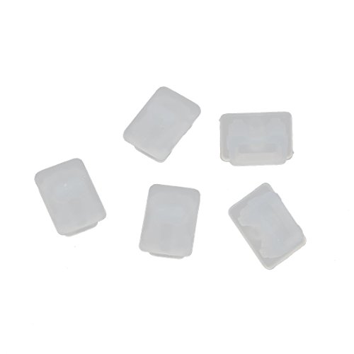 Aexit 5Pcs 1394-4 Cord Management Clear Silicone Stopper/Plug for Protect Data Port Cable Sleeves of PC
