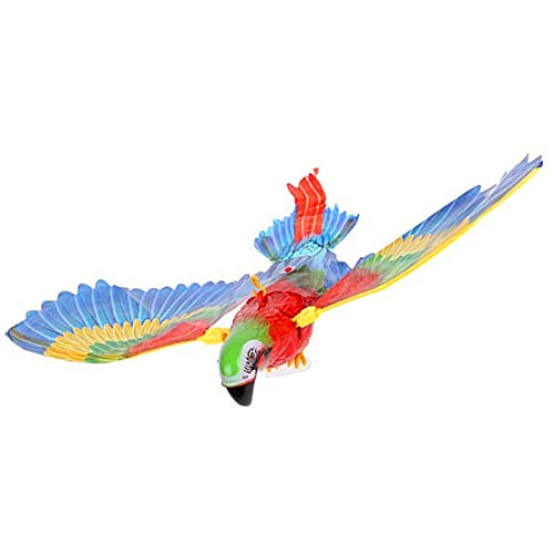 Cat Interactive Toys Simulation Bird Electric Circling Flying Parrot Flying Bird Toys Bird Cat Stick Scratch Rope Kitten Dog Toy Set,Pet Sports Play Exercise (Parrot) #TOP5