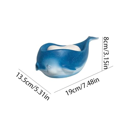 Support pour savonnette baleine avec drainage efficace pour coin douche