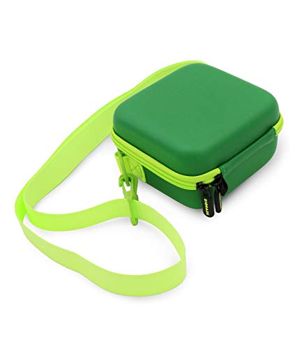 CASEMATIX Retro Game Case Compatible with HigoKids QS4 Game Console, Mademax Handheld Gaming Console, E-MODS RS-1 Arcade Pocket Player and More Up to 4.5" - Green Case Only