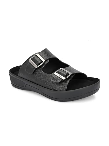 Image of KASTAVA KS 117 Comfortable Premium Synthetic Casual Sandals | Adjustable Buckle Closure | Lightweight Everyday Wear Sandals for Men