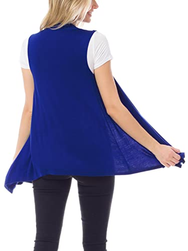 Design by Olivia Women's Sleeveless Breathable Draped Open Front Casual Cardigan Layering Long - Made in USA4